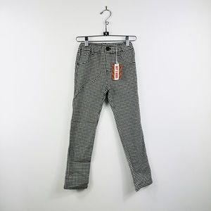 Bit’Z kids cotton pull on black white checker pants